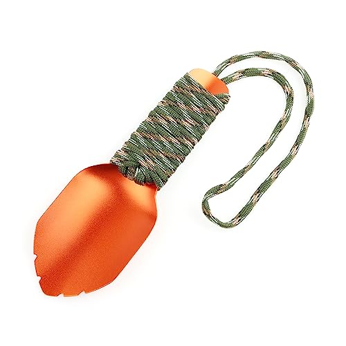 Backpacking Schaufel Ultraleichte Campingschaufel Wanderkelle Gartenkelle Kleine Töpfchenschaufel Pik Zwei Kelle für Camping im Freien(Orange) von Valken