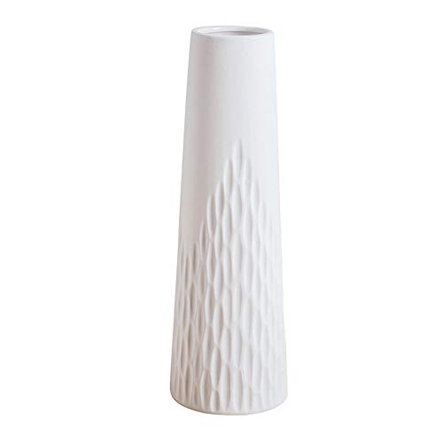 VanEnjoy 25,4 cm Desktop-Vase aus Keramik, minimalistisch, weiß, Dekoration für Zuhause, Büro, einzigartige Oberfläche von VanEnjoy