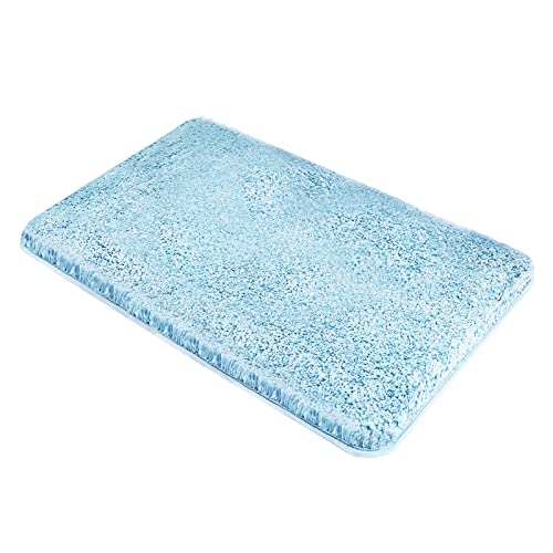 VanderHOME Badematte Badteppich rutschfest Flauschige Mikrofaser Badezimmerteppich Supersaugfähig,Maschinenwaschbar Badezimmerteppich Badvorleger weich für Schlafzimmer Badezimmer 80x120 cm Blau von VanderHOME