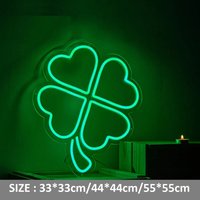 Glücksklee Kleeblatt Neon Schild Mit Acrylplatte Licht 4 Dekor Zuhause Schlafzimmer Bar Party Wanddekor von Vannarithlighting