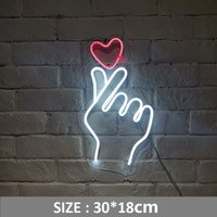 Kpop Finger Herz Neon Schild Mit Acryl Board Lampe Decor Home Studio Bar Party Wand von Vannarithlighting