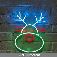 Rentier Neon Schild Mit Acrylplatte Decor Home Weihnachtsdekor Weihnachtsgeschenk von Vannarithlighting