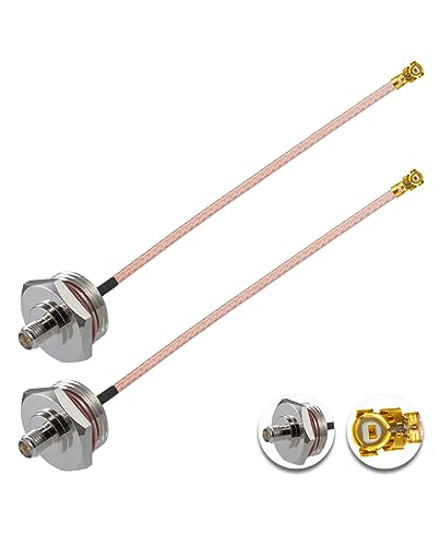 Vecys 2PCS U.FL IPEX auf RP SMA Weiblich Wasserdichte Box M20 Low Loss Koaxialkabel 6" /15CM IPX IPEX zu RP SMA Weiblich RG178 Koaxial Pigtail Kabel für Wireless-Router Mini PCIE Netzwerkkarten PCI von Vecys