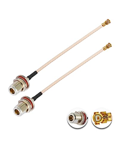 Vecys 2PCS U.FL IPEX zu N Typ Buchse Low Loss Koaxialkabel 2" /5CM U.fl/IPEX RG178 Koaxial Pigtail Kabel für Wireless Router Mini PCIE Netzwerkkarten PCI Wi-Fi WAN Repeater von Vecys