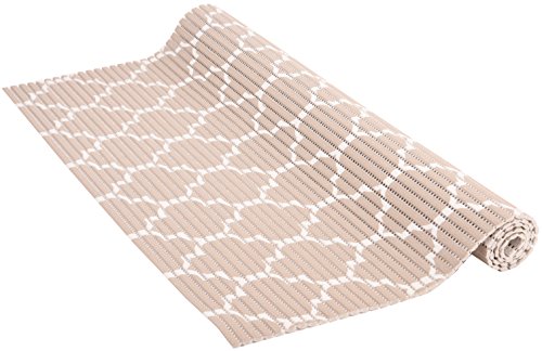 Venilia Weichschaummatte Venisoft Cross Rutschfester Bodenbelag Duschmatte Anti-Rutschmatte, PVC-Polyester, Taupe-weiß, 65 x 200 cm, 54718 von Venilia