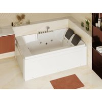 Whirlpool Badewanne - 2 Personen - 515 L - 182 x 122 x 62 cm - Ecke Rechts - THALASSA Whirlpool Badewanne - 2 Personen - 515 L - 182 x 122 x 62 cm - Ecke Rechts - THALASSA von Vente-unique