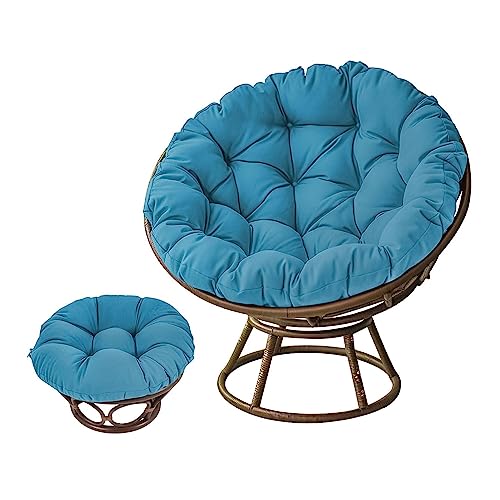 Papasan Kissen, Papasan Stuhlkissen, Outdoor Papasan Stuhl, Papasan Hängender Korbstuhl Pad Weich Verdickte Schaukel Papasan Stuhlkissen Outdoor (Color : Blue, Size : 80 * 80cm) von Ventouse