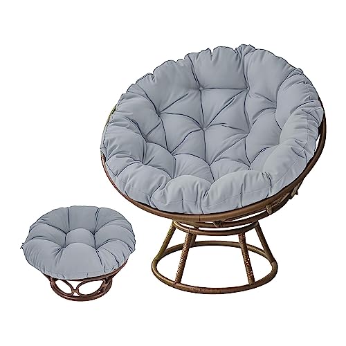 Papasan Kissen, Papasan Stuhlkissen, Outdoor Papasan Stuhl, Papasan Hängender Korbstuhl Pad Weich Verdickte Schaukel Papasan Stuhlkissen Outdoor (Color : Gray, Size : 80 * 80cm) von Ventouse