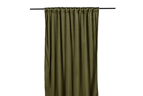 Mary Curtain Polyester/velvet - Green / - 250*135 von Venture Home