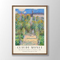 Claude Monet Kunstdruck | Garten Bei Vétheuil, Wandkunst, Jugendstil Drucke, Ausstellungskunst, Bauernhausdekor, Küchendruck von VenusseArt