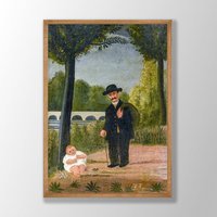 Henri Rousseau Kunstdruck | Kinderwagen Und Kind 1906, Poster, Wandkunst, Housewarming Geschenkidee, Museum Ausstellung Poster von VenusseArt