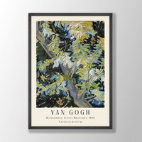 Van Gogh Druck | Blühende Akazienzweige, Poster, Museumsausstellungsplakat, Gemälde, Museumswandkunst, Moderne Hauskunst von VenusseArt