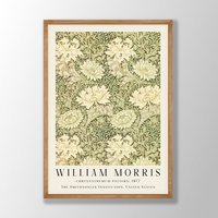 William Morris Kunstdruck | Poster, Chrysantheme Wandkunst, Jugendstil Druck, Blumen Küchendeko von VenusseArt