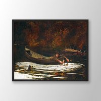 Winslow Homer Kunstdruck | Jagdhund Und Jäger | 1892, Bauernhaus Dekor, Poster, Museumsausstellung Museumsdruck, Aquarell Malerei von VenusseArt