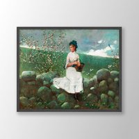 Winslow Homer Kunstdruck | Pfirsichblüten | 1878, Haus Dekor, Poster, Museum Ausstellung Print, Aquarell Malerei von VenusseArt