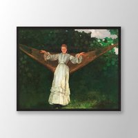 Winslow Homer Kunstdruck | Sommernachmittag | 1872, Bauernhaus Dekor, Poster, Museumsausstellung Museumsdruck, Aquarell Malerei von VenusseArt