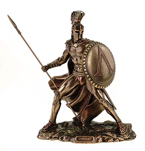 Veronese Leonidas mit Schild und Speer 19 cm Figur Feldherr Spartaner bronziert von Veronese by Joh. Vogler GmbH