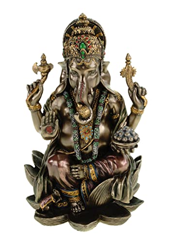 Veronese by Joh. Vogler GmbH Dekofigur Buddha Ganesha auf Lotusthron Feng Shui Ganesh Elefantengott Figur von Veronese by Joh. Vogler GmbH