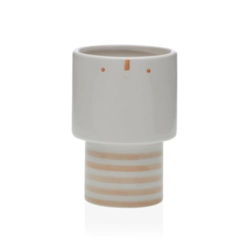 Versa Blumentopf Gesicht Beige Keramik 8 x 16 x 8 cm Versa Blumentopf Gesicht Beige Keramik 8 x 16 x 8 cm von Versa