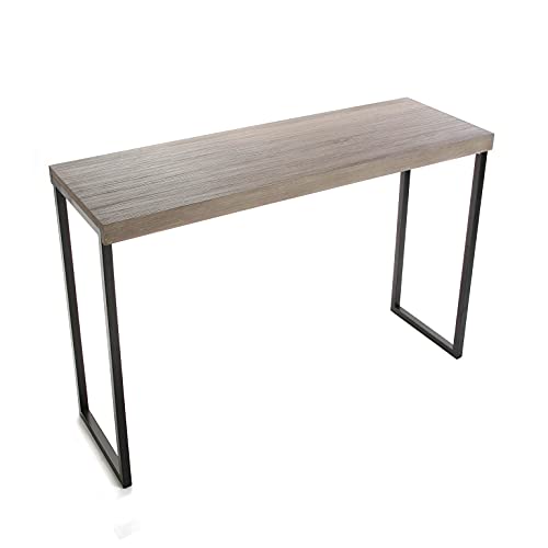 Versa Brandon Schmales Möbelstück für den Eingangsbereich oder Flur, Moderner Konsolentisch, Maßnahmen (H x L x B) 80 x 40 x 120 cm, Holz und Metall, Farbe: Braun von Versa