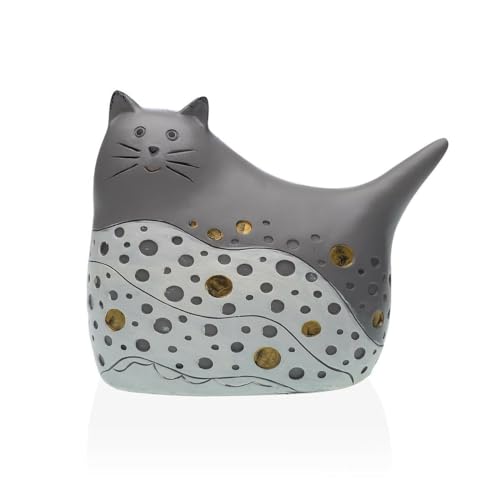 Versa Dekofigur Grau Katze 9,5 x 14 x 17 cm Versa Dekofigur Grau Katze 9,5 x 14 x 17 cm von Versa