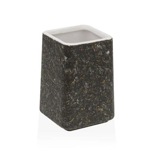 Versa Zahnbürstenhalter, Schwarz, Keramik, Kunststoff, 7 x 10 x 7 cm Versa Zahnbürstenhalter, Schwarz, Keramik, Kunststoff, 7 x 10 x 7 cm von Versa