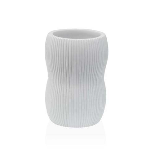 Versa Zahnbürstenhalter weiß Harz 7,5 x 11 x 7,5 cm Versa Zahnbürstenhalter weiß Harz 7,5 x 11 x 7,5 cm von Versa