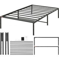 VEVOR Plattformbett Stahllattenrost Metallbett Bettrahmen 272 kg Tragfähigkeit Bettgestell 1955 x 1040 x 360 mm Größe der eingebetteten Matratze 1905 x 990 cm Stauraum Bettrahmen Schwarz 33 cm von Vevor