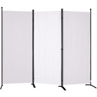 VEVOR Raumteiler, 3-teiliger, faltbarer Sichtschutz, 89"x20,3"x72,8" Weiß von Vevor