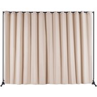 VEVOR Raumteiler Tragbarer Panel-Raumteiler mit Rollen 118,5"x94,7" Khaki von Vevor