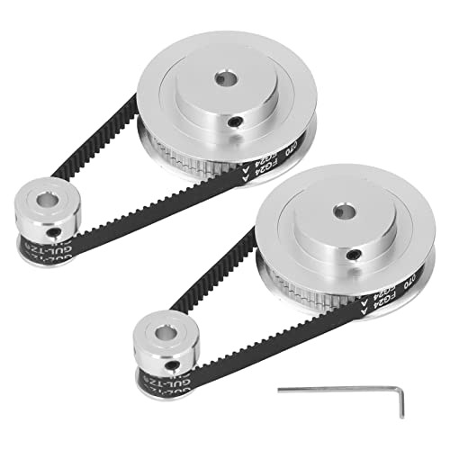 GT2 Synchronrad, 2PCS Synchronrad, Zahnriemenscheibe aus Aluminiumlegierung, Synchronrad 20 60 Zähne, 3D-Druckerzubehör (8 Mm / Werkzeuge (8 mm / 0,31 Zoll Bohrung) von ViaGasaFamido