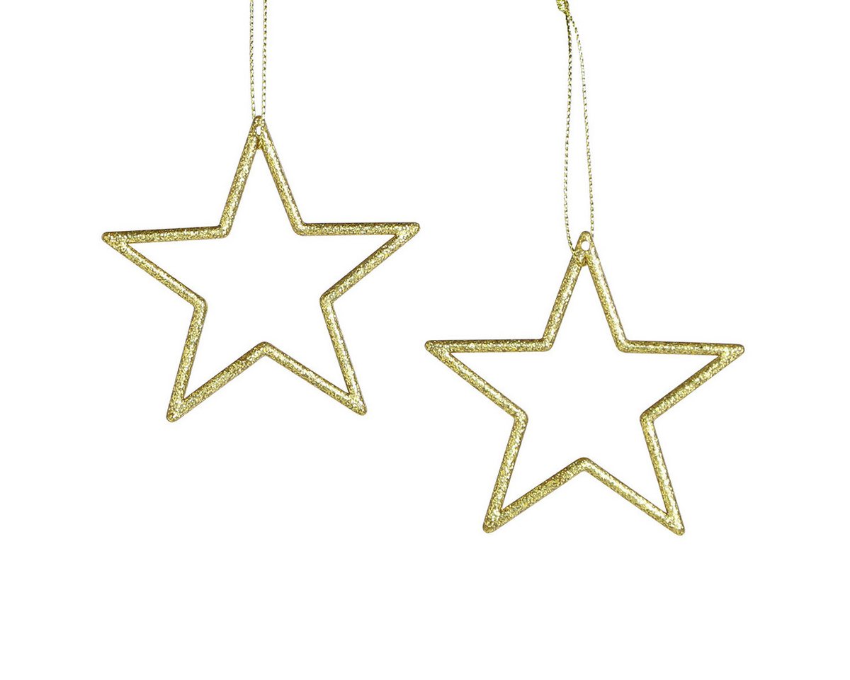 Viana Christbaumschmuck Goldene Glitzer Weihnachtssterne 7,5cm 40er Set, festliche Deko Viana Christbaumschmuck Goldene Glitzer Weihnachtssterne 7,5cm 40er Set, festliche Deko von Viana