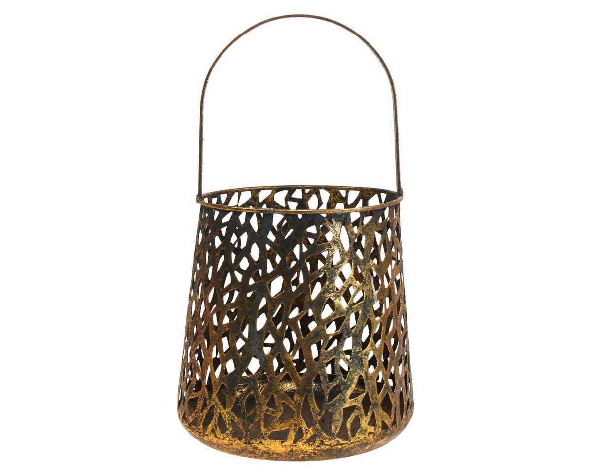 Viana Windlicht Eleganter Teelichthalter Gold Antik Metall 14,5cm Tischdeko Windlicht Viana Windlicht Eleganter Teelichthalter Gold Antik Metall 14,5cm Tischdeko Windlicht von Viana