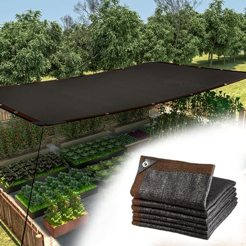 Schattentuch 90% Schwarze Schattenstoff-Garten-Sonnensegel, Leichtes Mesh-Sonnenschutznetz für Carport im Innenhof, Faltbare Sichtschutzabdeckung (Size : 3m x 8m) von Vibeo