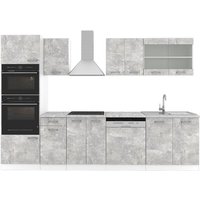 Vicco - Küchenzeile R-Line 300cm Weiß/Beton Modern von Vicco