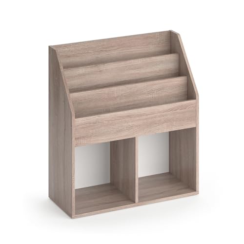 Vicco Bücherregal Luigi, Sonoma, 72 x 79 cm mit 2 Faltboxen von Vicco