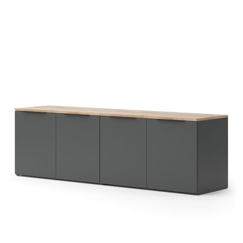 Vicco Wohnwand Wido, Anthrazit/Sonoma, 2 Teile Vicco Wohnwand Wido, Anthrazit/Sonoma, 2 Teile von Vicco
