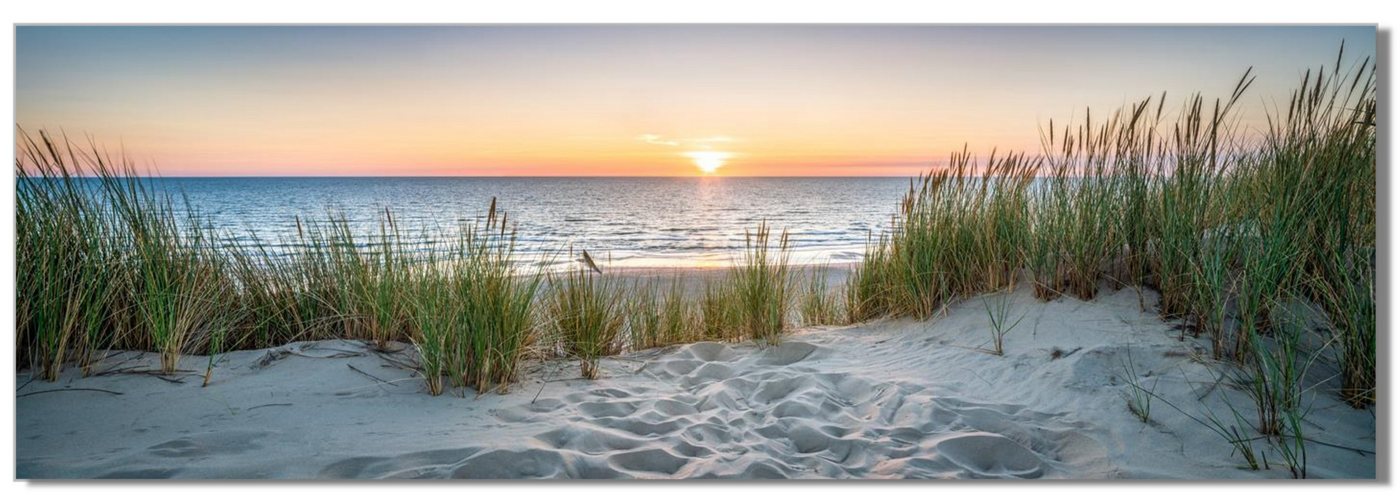 Victor (Zenith) Acrylglasbild Acrylglasbild Ostfriesland Düne Sonnenuntergang - Größe: 35 x 105, Landschaften, in 35x105 cm, Glasbilder Natur, Acrylglasbilder Strand / Meer von Victor (Zenith)