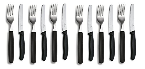 Victorinox 12-tlg. Tafelmesser-Set Swiss Classic (Schwarz) von Victorinox