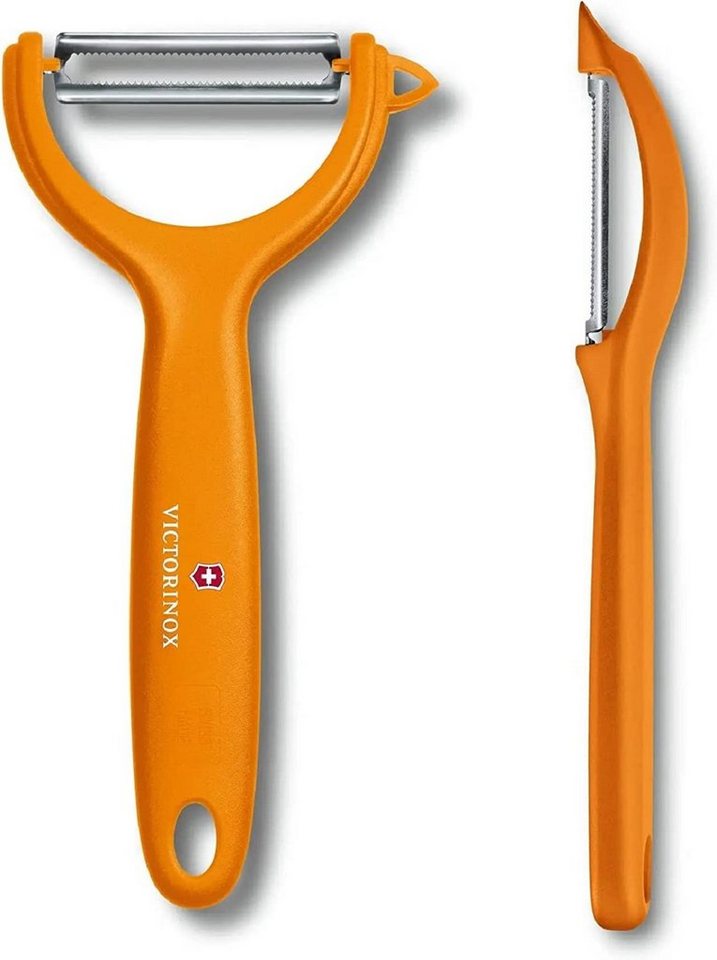 Victorinox Sparschäler Universalschäler Duo Pack für Obst und Gemüse Orange von Victorinox