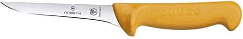 Victorinox Swibo, coltello da cucina/disossatore, lama dritta, stretta e ricurva da 10 cm, giallo von Victorinox