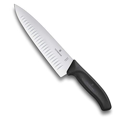 Victorinox, Swiss Classic, Profi Tranchiermesser, Extra Scharfe Klinge, Kullenschliff, 20 cm, Robuster Kunststoffgriff, Rostfreier Stahl, schwarz von Victorinox