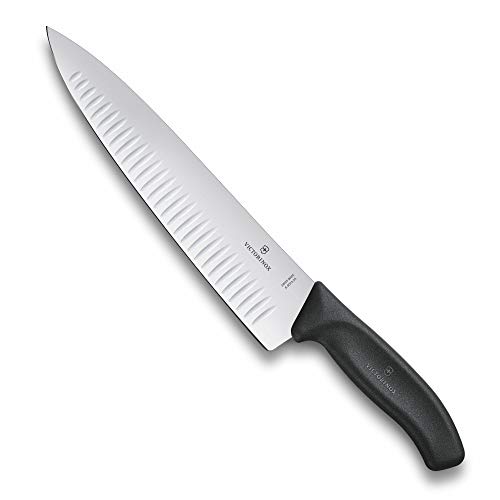 Victorinox, Swiss Classic, Profi Tranchiermesser, Extra Scharfe Klinge, Kullenschliff, 25 cm, Robuster Kunststoffgriff, Rostfreier Stahl, schwarz von Victorinox