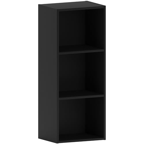 Vida Designs Oxford Bücherregal mit 3 Ebenen, würfelförmig, schwarz, Holz-Regaleinheit für Büro, Wohnzimmermöbel von Vida Designs