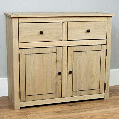 Vida Designs Panama Sideboard, 2 Türen, 2 Schubladen natürliches Wachs Möbel massivem Eichenholz von Vida Designs