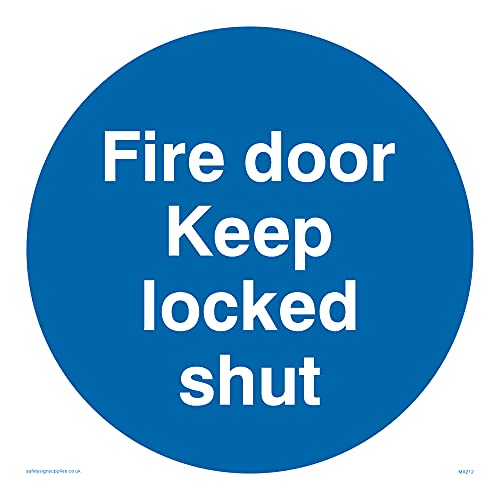 5 Stück – Fire Door Keep Locked Shut Schild – 150 x 150 mm – S15 von Viking Signs