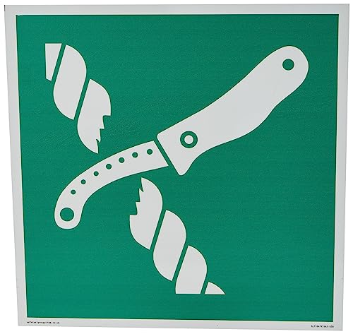 E035 Sicherheitszustand Lifaftmesser Schild – 300 x 300 mm – S30 von Viking Signs