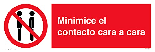 Minimice el contacto cara a cara Schild – 300 x 100 mm – L31 von Viking Signs