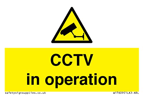 Schild "CCTV in Operation", 75 x 50 mm, A8L von Viking Signs