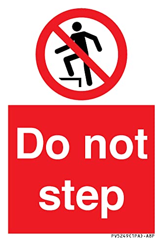 Schild mit Aufschrift"Do not Step", 50 x 75 mm, A8P von Viking Signs